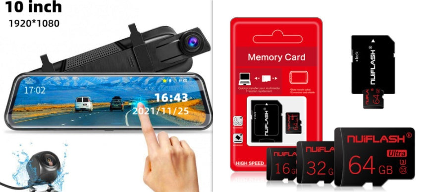 Dual Recording Rear View Mirror Dash Cam