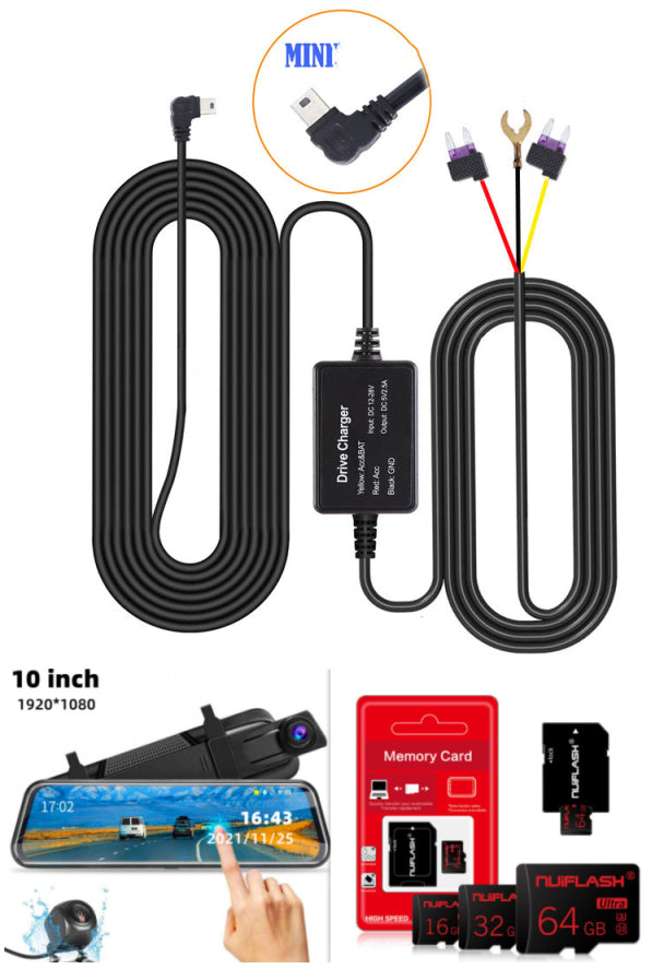 Dual Recording Rear View Mirror Dash Cam