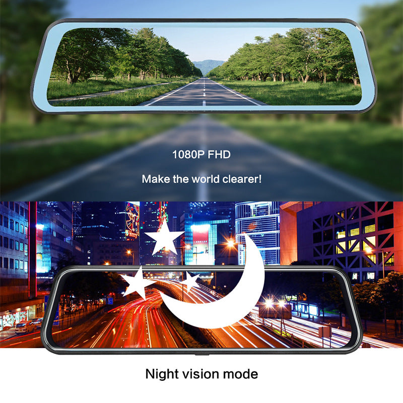 Dual Recording Rear View Mirror Dash Cam