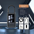 Wireless air pump with digital display on a dark background